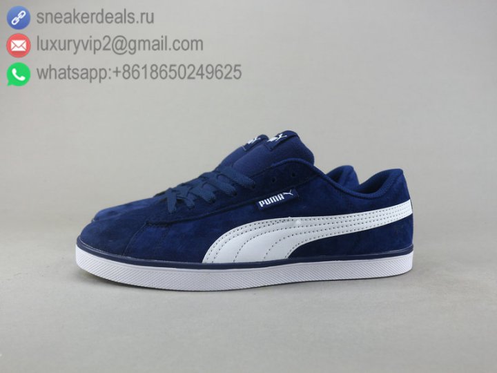 Puma Urban Plus SD Low Men Shoes Blue Leather White Size 40-44